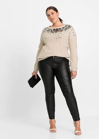 Svetr, barva: béžový melír