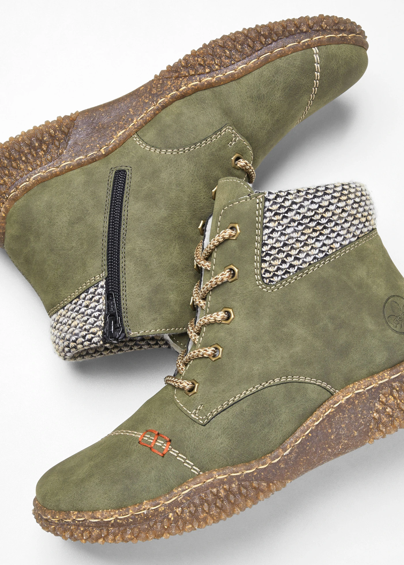 Kotníkové tenisky značky Rieker • khaki • bonprix obchod