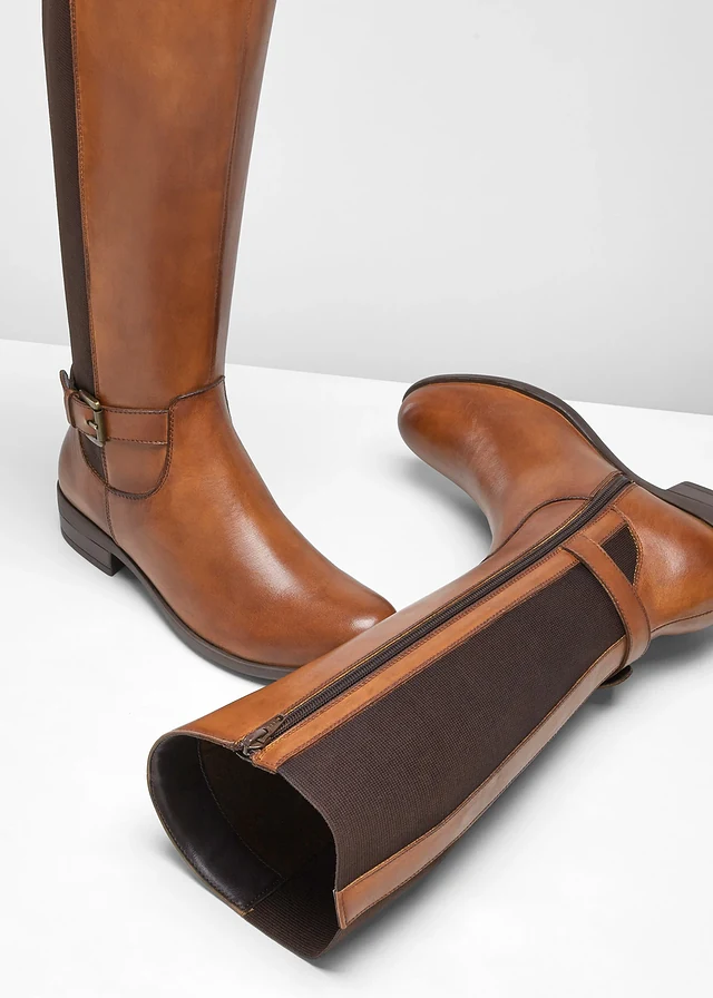Leren laarzen, Kleur: cognac