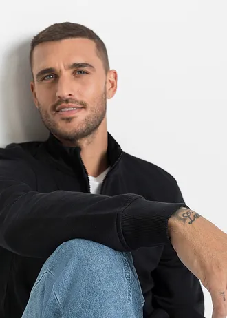 Mikina se stojáčkem • černá • bonprix obchod