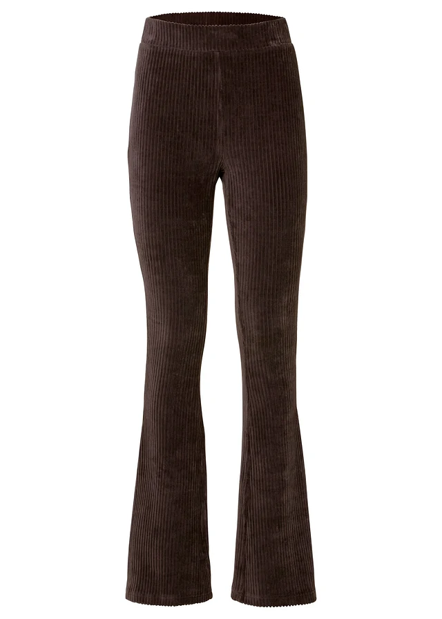 Legging évasé en velours côtelé