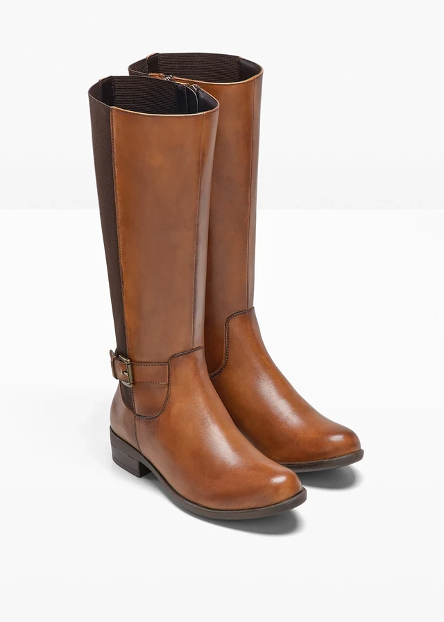 Leren laarzen, Kleur: cognac