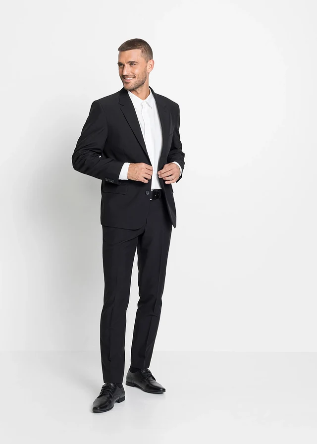 Pak met colbert en broek, slim fit (2-dlg. set) • zwart • product-page.page-title-suffix