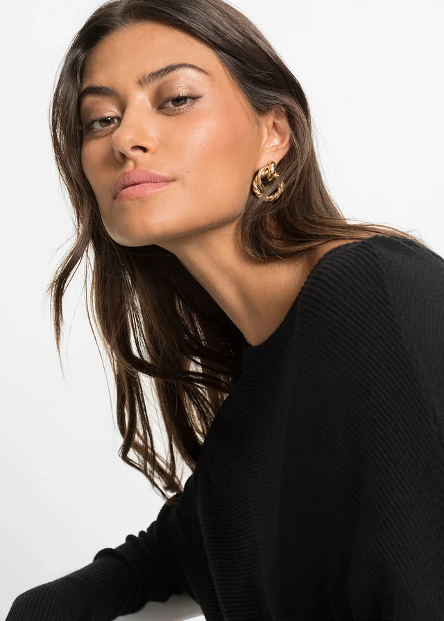 Pull long en viscose mélangée • noir • product-page.page-title-suffix