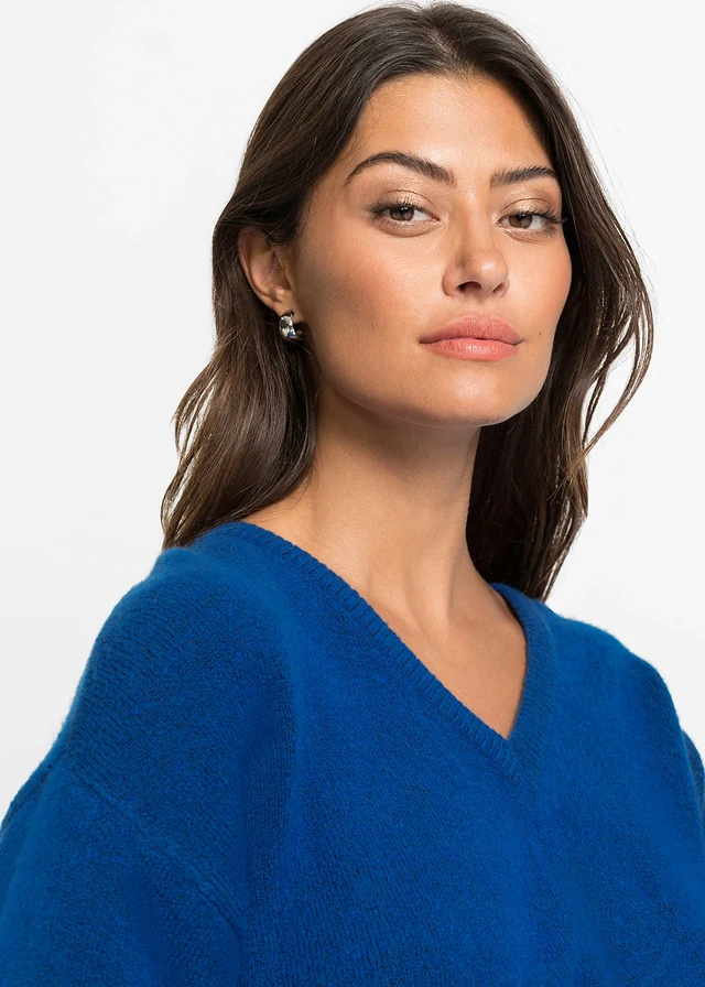 Gebreide oversized trui • arctisch blauw gemêleerd • product-page.page-title-suffix