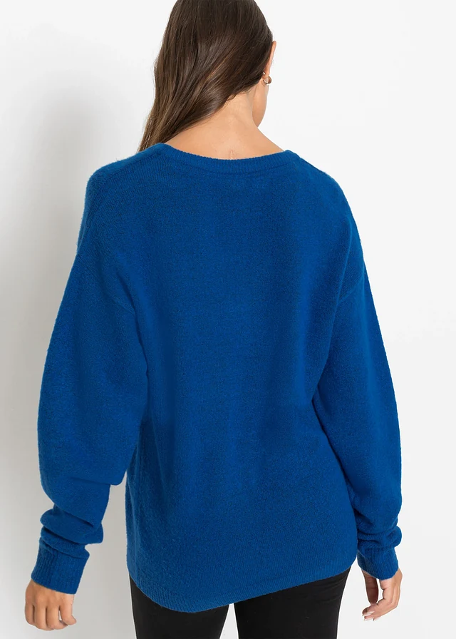 Gebreide oversized trui • arctisch blauw gemêleerd • product-page.page-title-suffix