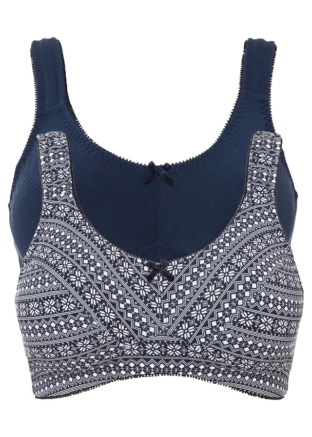 Sutien fără arcuri, cu bumbac bio (2buc.)