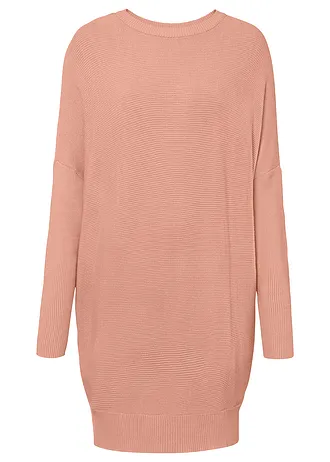 Pulover lung din mix cu viscoză • roz vintage melanj • magazin bonprix