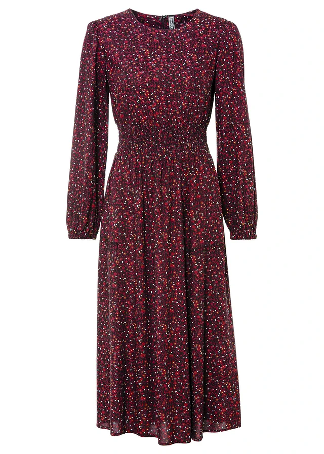 Midi jurk met bloemenprint
