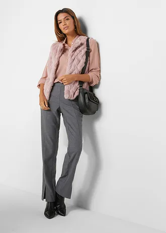 Gilet van imitatiebont, Kleur: mat roze
