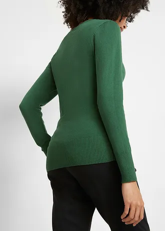 Pull en fine maille • vert foncé • Boutique bonprix