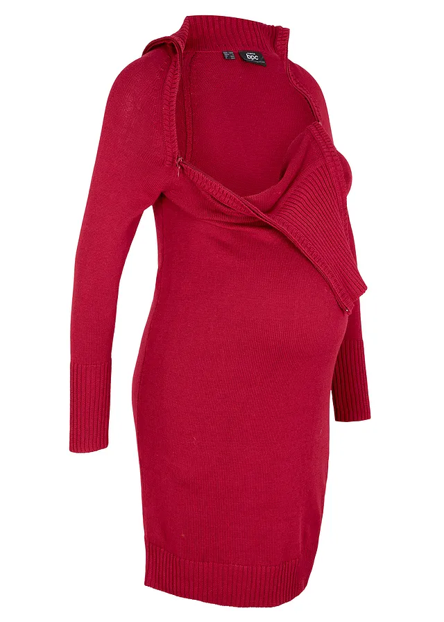 Materské pletené šaty so zipsom/na dojčenie