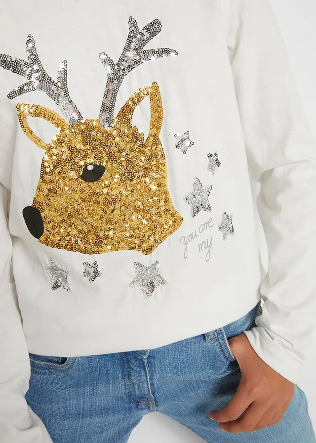 T-shirt manches longues 100% coton • écru • product-page.page-title-suffix