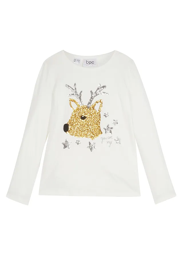 Longsleeve van puur biologisch katoen, Kleur: wolwit