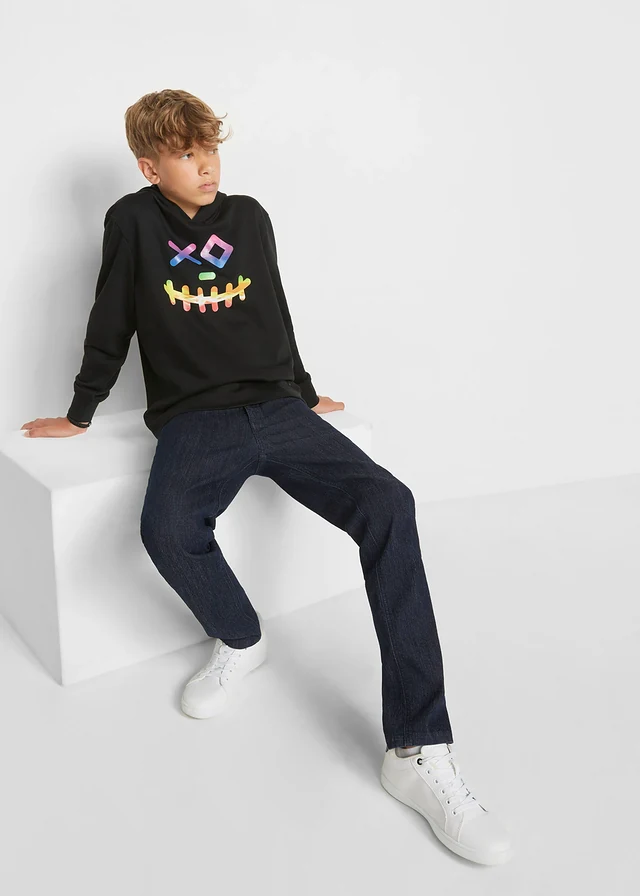 Sweat-shirt à capuche en coton mélangé doux • noir imprimé • product-page.page-title-suffix