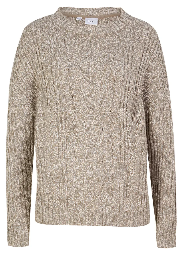 Pulover cu torsade oversize