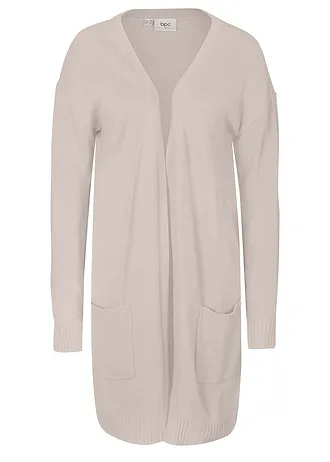 Gilet long en maille, Couleur: gris pierre