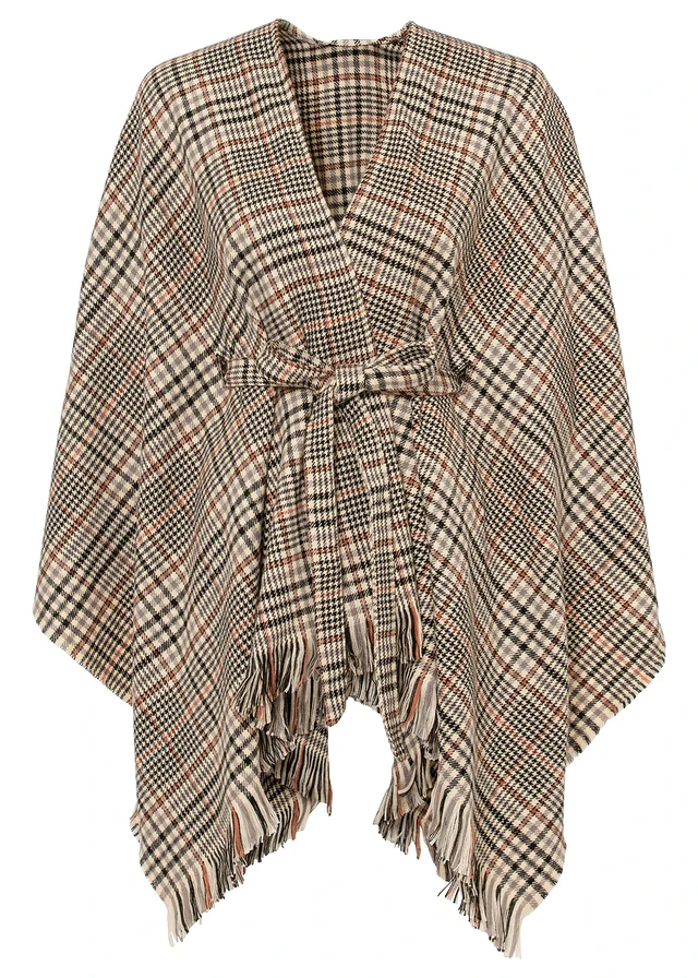 Poncho • beige/noir carreaux • product-page.page-title-suffix