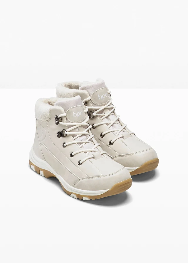 Veterboots, Kleur: beige