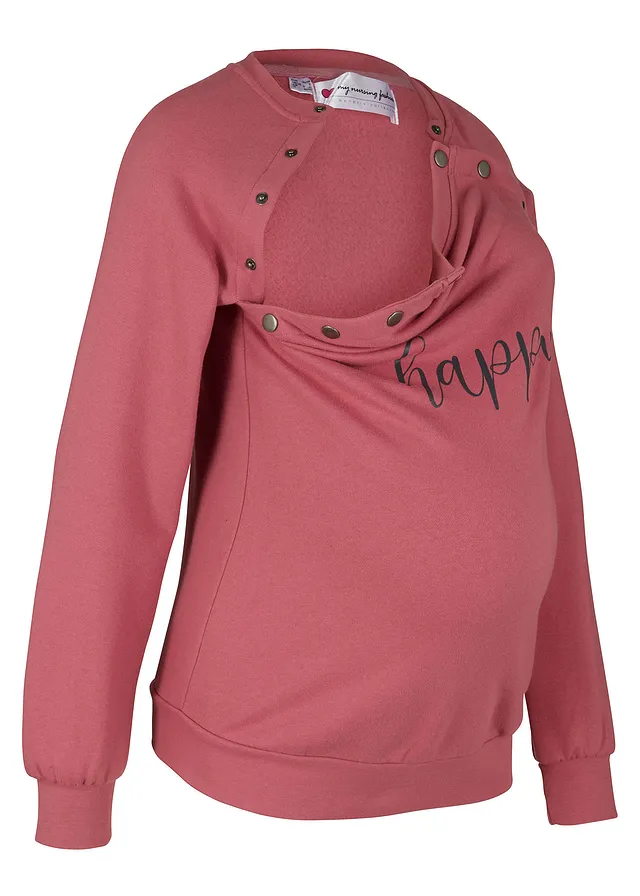 Těhotenská a kojicí mikina 2 v 1 • antická bobulová • bonprix obchod