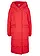 Oversized, gewatteerde jas, Kleur: tomatenrood
