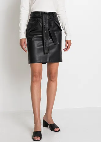 Jupe enduite • noir • Boutique bonprix