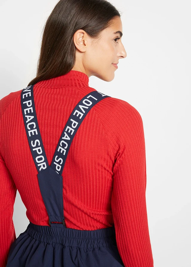 Pantalon de ski thermo avec bretelles amovibles, imperméable, Straight • bleu foncé • product-page.page-title-suffix