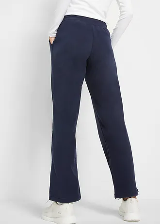 Pantalon large en polaire • bleu foncé • Boutique bonprix