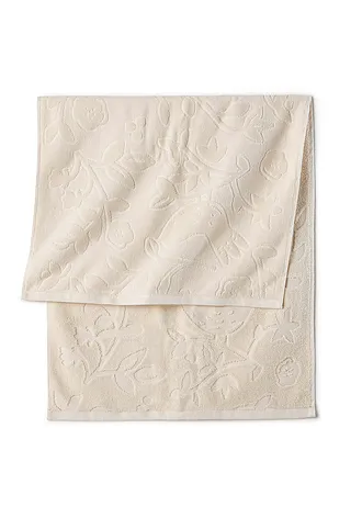 Serviette de toilette pur coton motif en relief