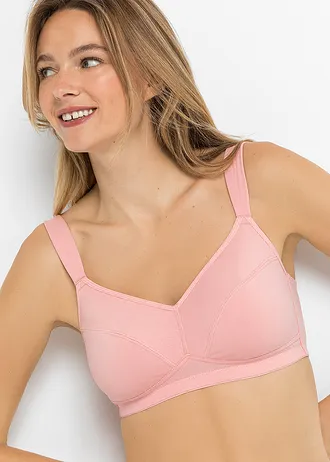 Podprsenka bez kostic, s organickou bavlnou (2 ks v balení), barva: bílá + růžová