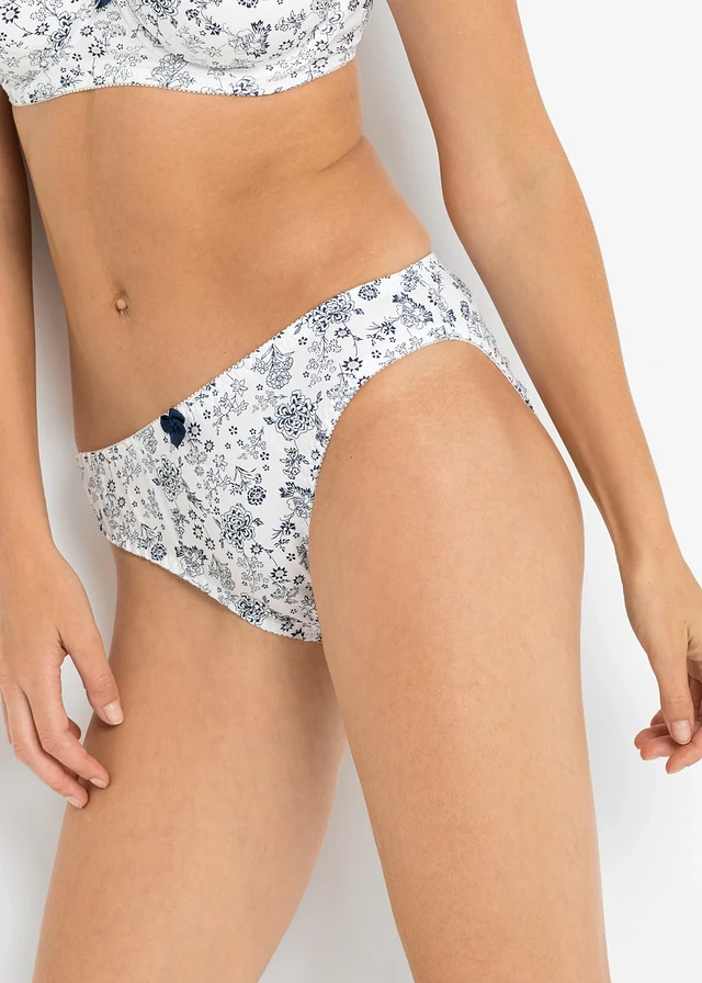 Slip (set van 3) met katoen • indigo-wit gebloemd+wit+indigo • product-page.page-title-suffix