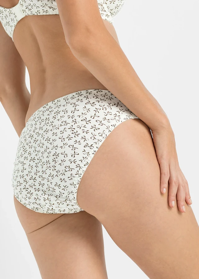 Lot de 3 slips coton • crème imprimé + taupe + crème • product-page.page-title-suffix