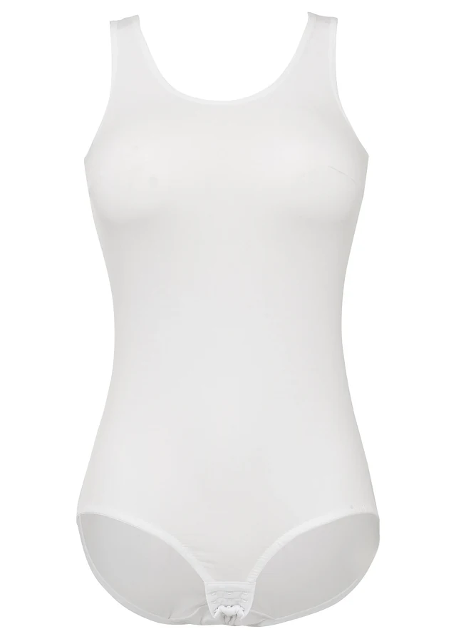 Body sans armatures en coton, Couleur: blanc