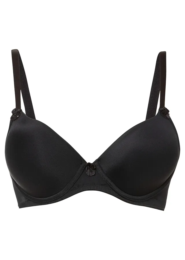 Voorgevormde bh met beugels, Kleur: zwart