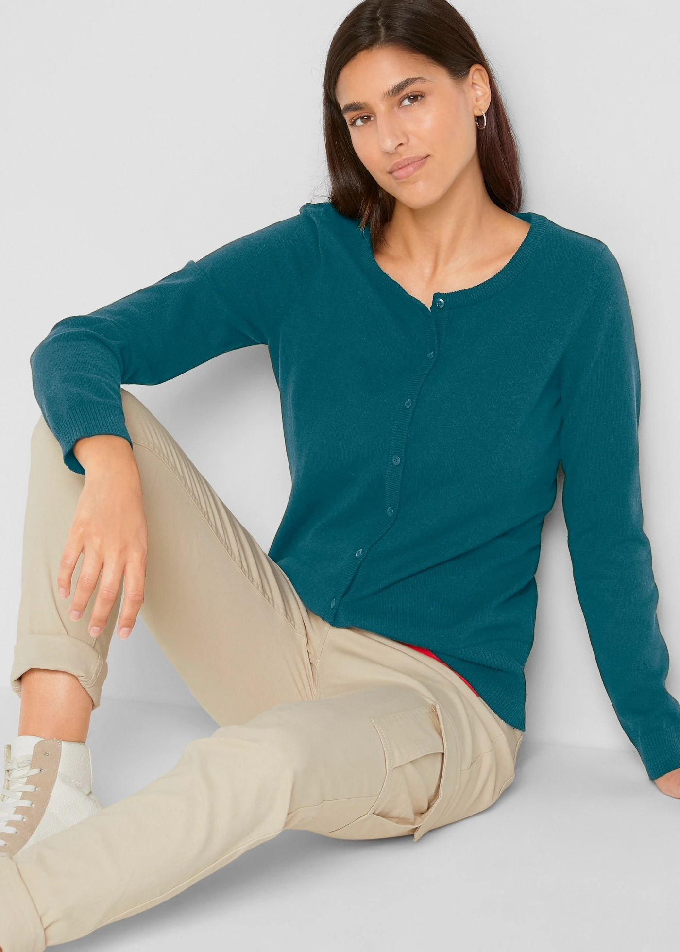 Vest met gerecycled materiaal • donkergroen • bonprix online shop