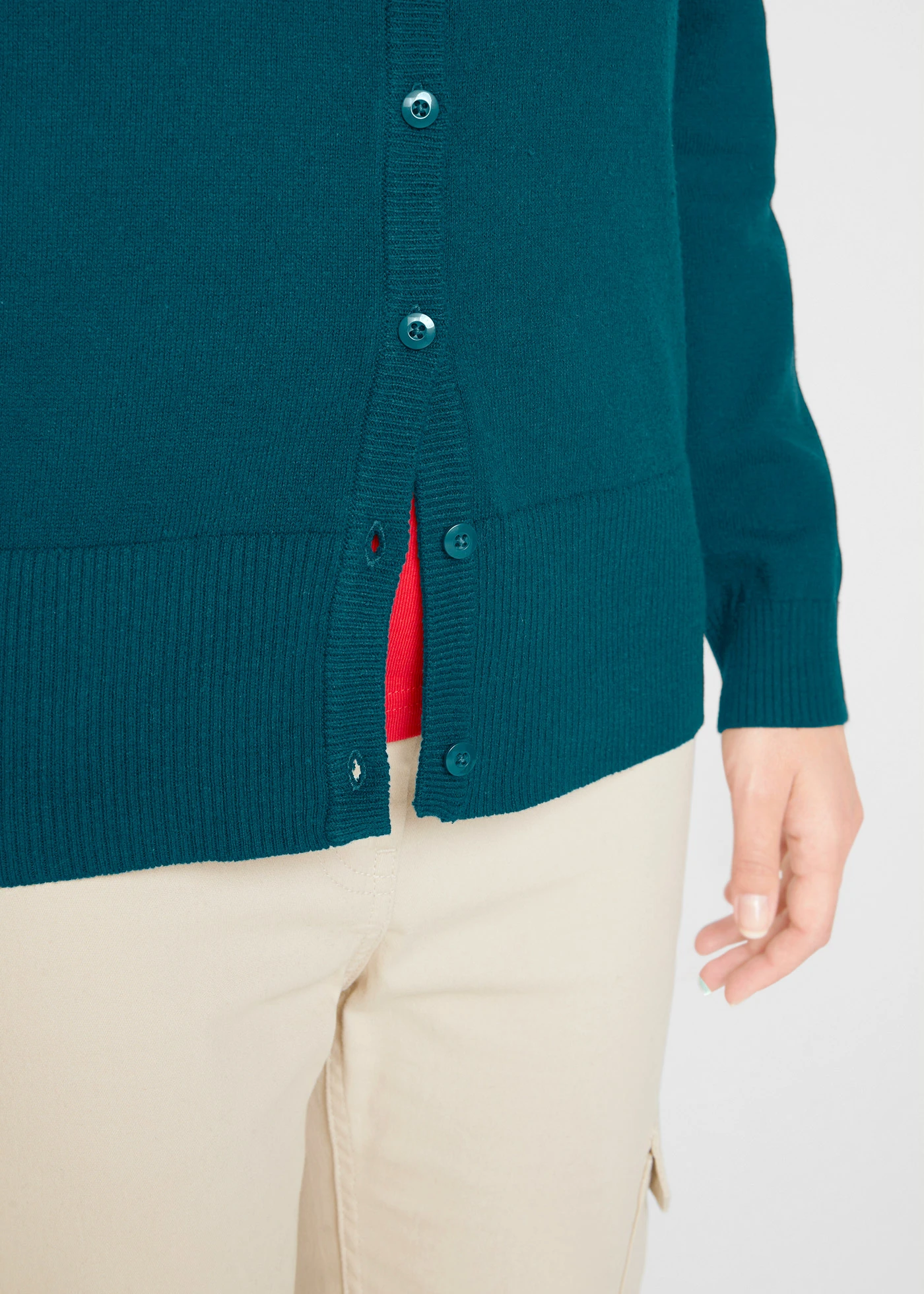 Vest met gerecycled materiaal • donkergroen • bonprix online shop