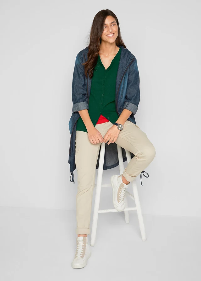 Vest met gerecycled materiaal, Kleur: donkergroen