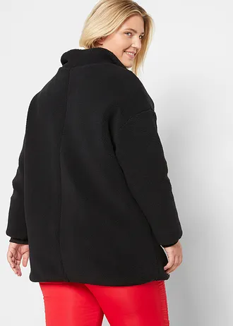 Teddy fleece vest, Kleur: zwart