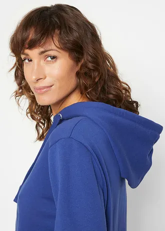 Bluza z kapturem, z miękkiego materiału frotte • kobaltowy • sklep bonprix