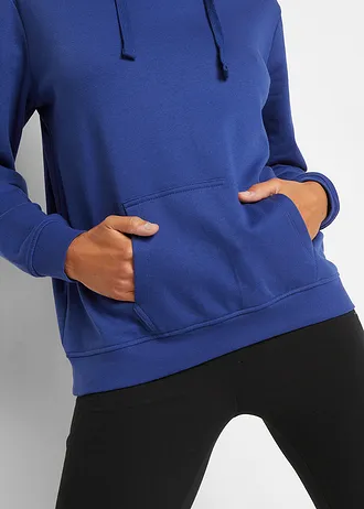 Sweat à capuche en tissu éponge doux • bleu nuit • Boutique bonprix