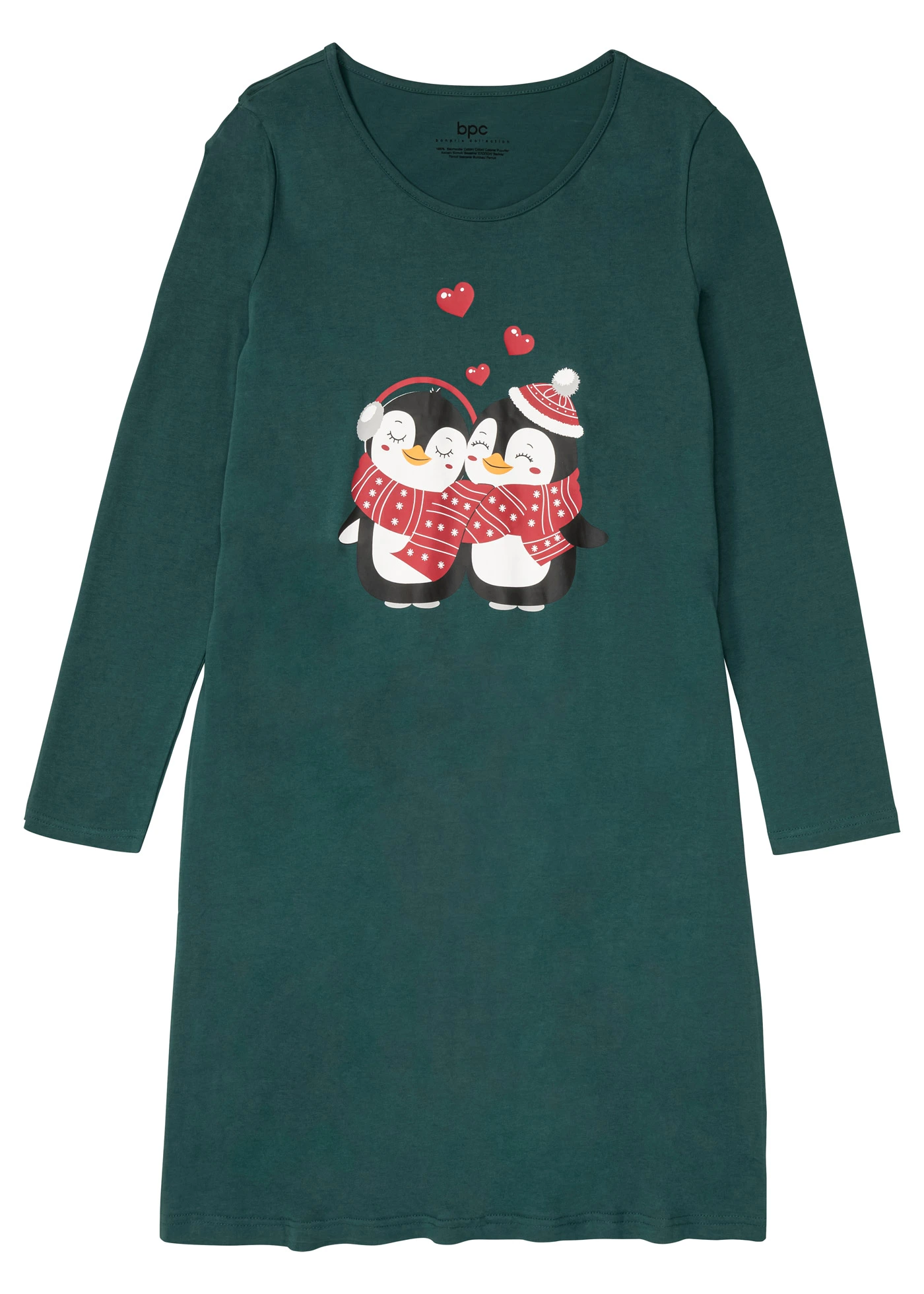 Noční košile • tmavě zelená s potiskem • bonprix obchod