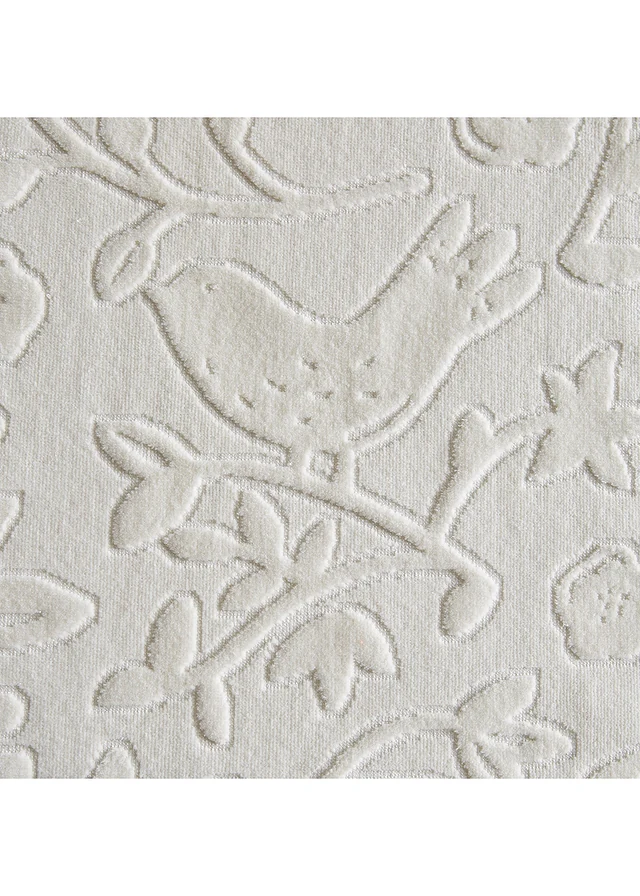 Serviette de toilette en coton à motif en relief • beige à fleurs • product-page.page-title-suffix