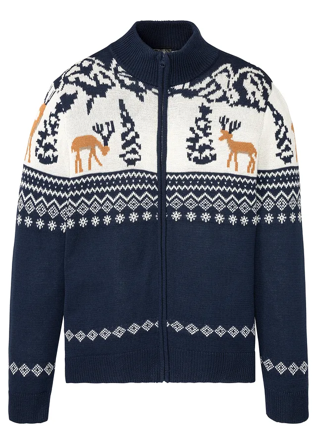 Nórsky pletený sveter s bavlnou