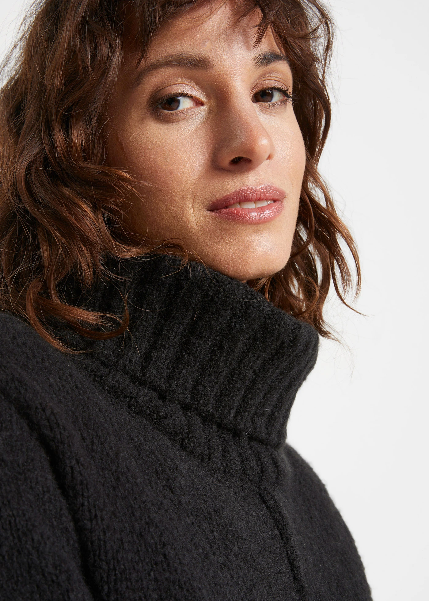 Pull long à col roulé • noir • Boutique bonprix