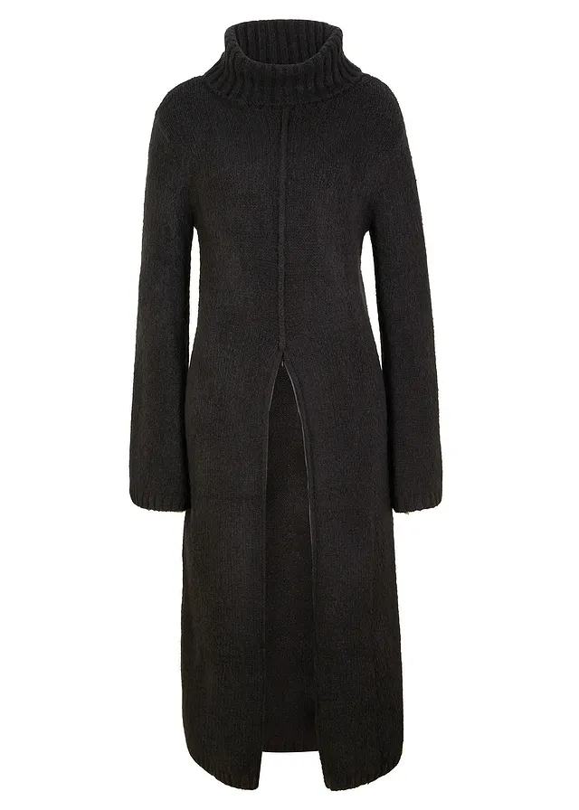 Pull long à col roulé • noir • Boutique bonprix