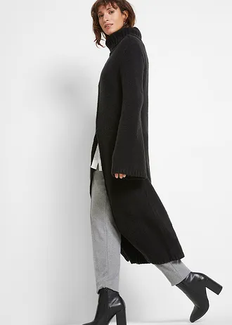 Lange coltrui • zwart • bonprix online shop