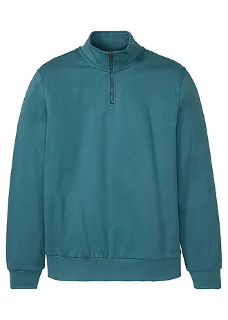 Sweat col camionneur, Couleur: pétrole mat