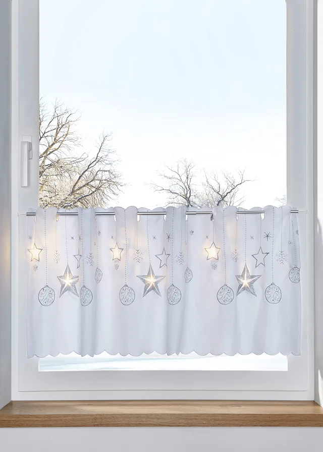 LED vitrážková záclona so zimnou potlačou LED vitrážková záclona so zimnou potlačou