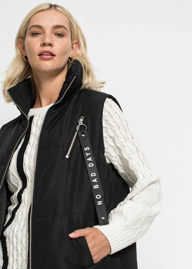 Lang mouwloos vestmet bionic finish • zwart • product-page.page-title-suffix