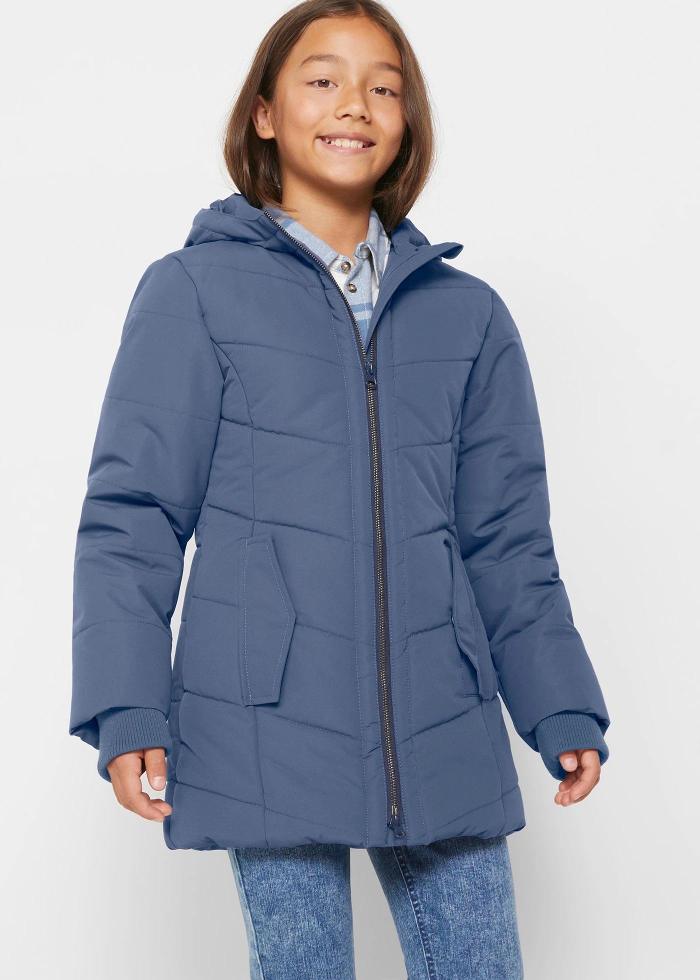 Parka d’hiver imperméable à capuche • indigo clair • Boutique bonprix